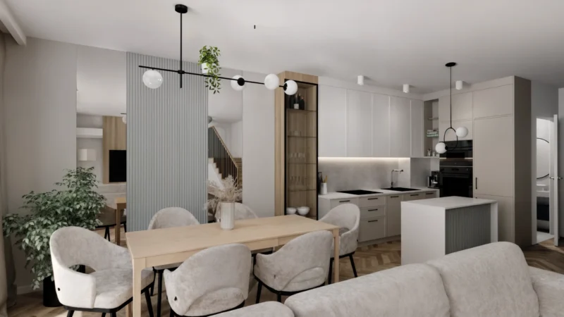 Szałwiowa harmonia z granatowym akcentem